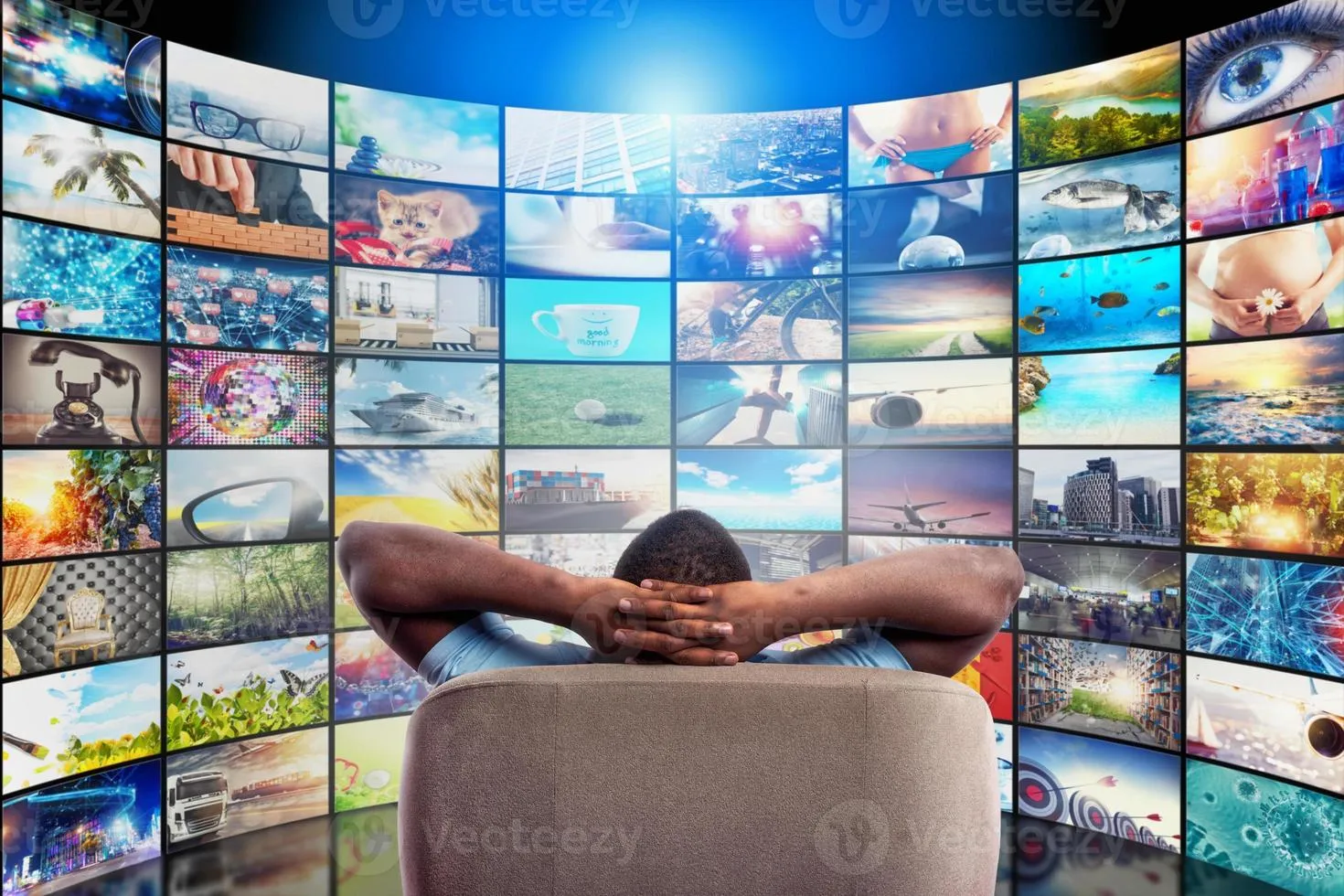 Mosaïque de chaînes TV